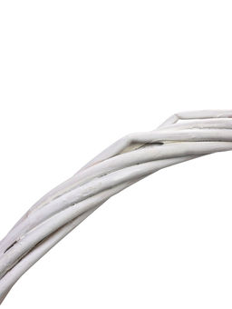 Корзина плетёная для хранения, ива, белая, набор 2 шт.