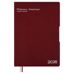 Ежедневник датированный 2026 ESCALADA, А4, 120 л., арт. 70207/ 10 ШЕВРЕТ ГЛОСС БОРДОВЫЙ