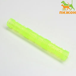 Игрушка тренировочная жевательная Палка полая, 24,5 см, жёлтая