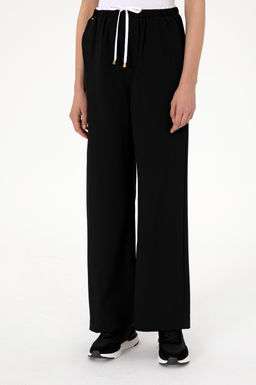 Kad_n Siyah Bel Detayl_ Loose Fit Kanvas Pantolon Sepette S_rpriz _ndirim - U.s. polo assn фото 2