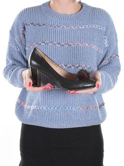 06-YF139-100 BLACK Туфли женские (натуральная кожа) - Фабричный китай фото 4