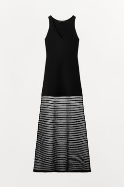 CONTRAST KNIT TULLE DRESS - Zara фото 10