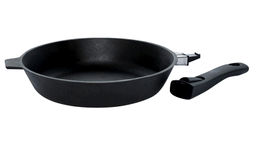 Сковорода литая чугунная 280*60 со съемной бакелитовой ручкой с8060 - Камская посуда фото 2