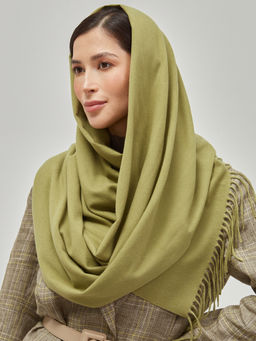 в составе ШЕРСТЬ. Большой, мягкий, теплый двусторонний палантин с принтом - Tantino фото 4