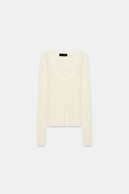 TOP PUNTO EXTRAFINO / Blanco - Zara фото 5