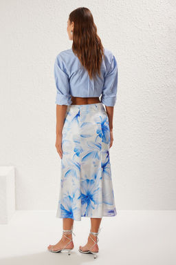 TRENDYOLMILLA Cok Renkli Cicek Desenli Maxi Boy Dokuma Etek TWOSS23ET00124  фото 19