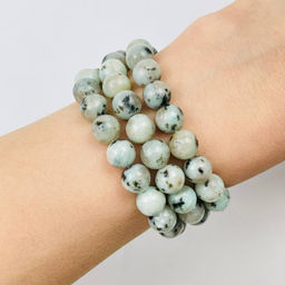 Бусины для украшений из перепелиной Яшмы (45 бусин)