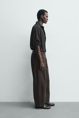 JEANS WIDE FIT / Marr?n - Zara фото 4