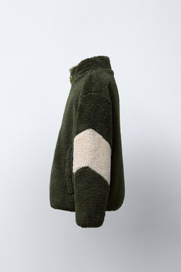FAUX SHEARLING FLEECE-LINED JACKET - Zara фото 3