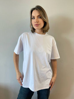 K13563 Футболка OVER SIZE (плотный хлопок) БЕЛЫЙ