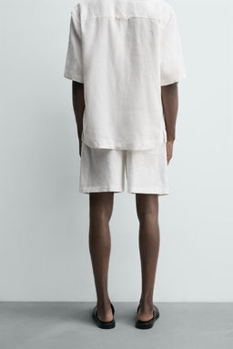 BERMUDA RELAXED FIT 100% LINO / Blanco - Zara фото 14