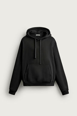 SUDADERA RELAXED FIT CAPUCHA B?SICA / Negro - Zara фото 6