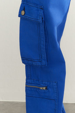 Limited Edition Saks Kargo Cepli Yuksek Bel Wide Leg Jeans TWOAW24JE00229 - Trendyolmilla фото 5