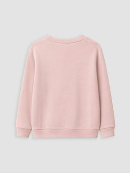 Bisiklet Yaka Bask?l? K?z ?ocuk Sweatshirt - Waikiki фото 3