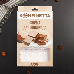 Форма для шоколада KONFINETTA LOVE, пластик, 27.5?17.5?2.5 см, 3 ячейки 15?8 см, прозрачная