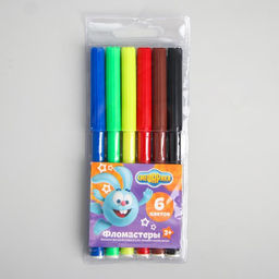 Фломастеры 6 цветов СМЕШАРИКИ Крош