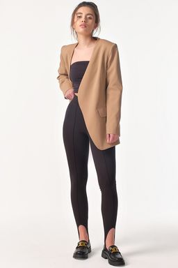 Легинсы трикотажные со штрипками черные - Fly фото 9