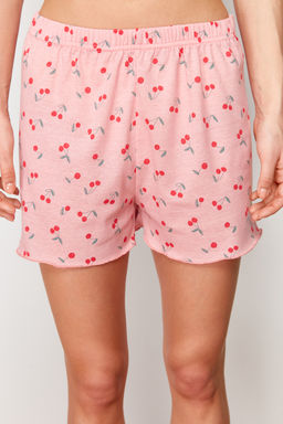 Trendyolmilla Cok Renkli Pamuklu Kiraz Desenli Sortlu Orme Pijama Tak?m? THMSS24PT00283  фото 5