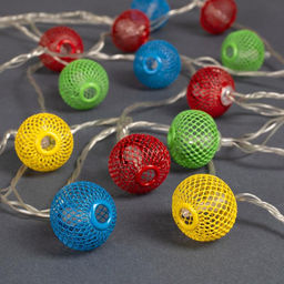 Гирлянда Нить 4 м с насадками Шарик сетка, IP20, прозрачная нить, 20 LED, свечение мульти, 8 режимов, 220 В - Luazon lighting фото 2