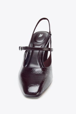 FAUX PATENT MARY JANE SLINGBACK HEELS - Zara фото 4