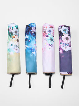 Зонт механический Лепесток, эпонж, 4 сложения, 8 спиц, R=48/56 см, d=96 см, МИКС