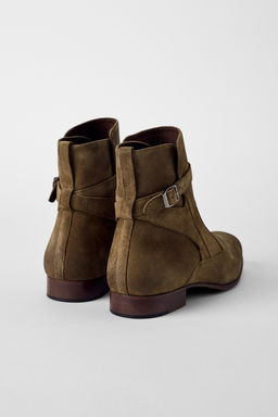 LEATHER BUCKLE BOOTS BOBBY GILLESPIE X ZARA  фото 4