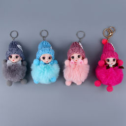 Мягкая игрушка Кукла в вязаной шапочке, на брелоке, 11 см, цвет МИКС - Simaland фото 5