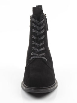04-M3-1493 BLACK Ботинки зимние женские (натуральная замша, натуральный мех)