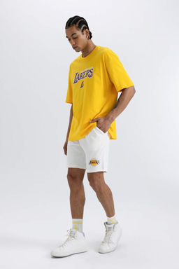DeFactoFit Короткие шорты оверсайз NBA Los Angeles Lakers