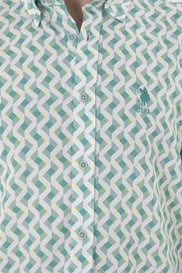 Мужская мятная рубашка с длинным рукавом - U.s. polo assn фото 7