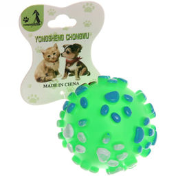 Цена за 6 шт. Игрушка - мячик для собак средних, мелких и крупных пород "ИГРУЛИК", цвет желтый, d-7см (лейбл)