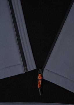 Kapusonlu Gri Ceket - Mavi фото 12