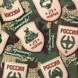 Цена за 2 шт. Бумага упаковочная, 23 Февраля, односторонняя 100 см ? 70 см