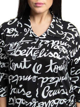 445 Туника "Буквы на черном"