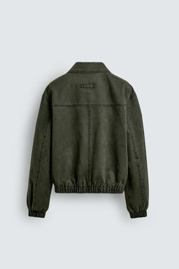 WASHED-EFFECT FAUX SUEDE JACKET - Zara фото 8