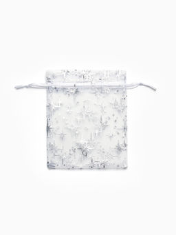 Набор мешочков подарочных 100шт.  "Звёздное сияние", 10*12, цвет белый с серебром (4621386)   109488