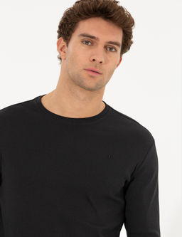 Siyah Regular Fit Sweatshirt