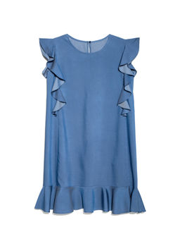 CONTE Джинсовое платье А-силуэта с воланами LPL 905 light denim light denim