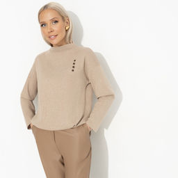 Джемпер с напуском Долгожданное приглашение (beige)