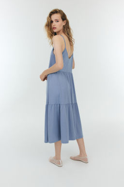 Vestido escalonado con tirantes espagueti - H&m фото 7