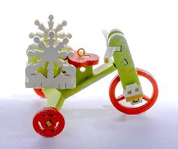 Елочная игрушка - Детский велосипед с багажником 90YY61_504 SnowFlake - Idh фото 4
