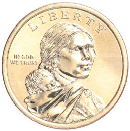 Монета 1 доллар 2020 года D США Коренные американцы (Сакагавея)  Элизабет Ператрович и Закон о борьбе с дискриминацией 1945 года