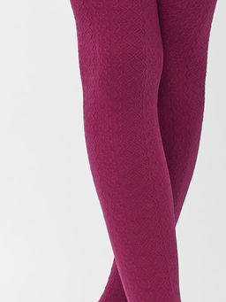 Цена за 3 пары! Детские однотонные ажурные колготки в винном цвете - Mark formelle фото 2