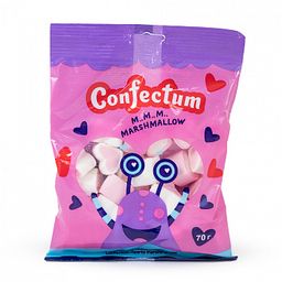 Маршмеллоу "Confectum Hearts" со вкусом клубники, (цветные) 70 г