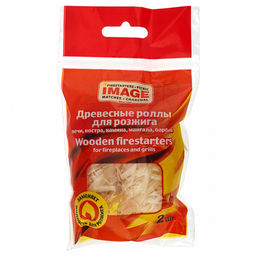 Роллы для розжига 2шт, 7,5х0,3х12см, древесина, парафин, Image (Россия)