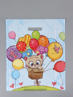 Цена за 50 шт. Пакет "Шаролет", полиэтиленовый с вырубной ручкой, 38 х 45 + 3 см, 50 мкм