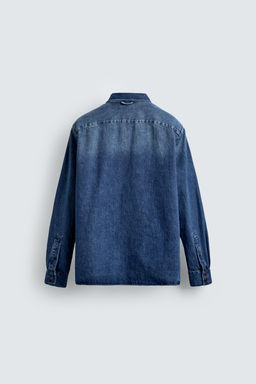 WASHED DENIM SHIRT - Zara фото 8