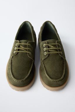 LEATHER DECK SHOES - Zara фото 4