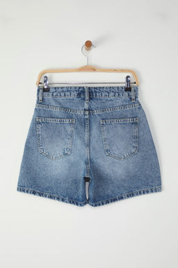 TRENDYOLMILLA Siyah Yuksek Bel Denim Sort TWOSS25SR00173  фото 12