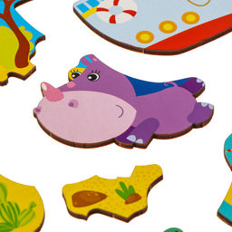 Рамка - вкладыш «Джунгли зовут», 19 деталей